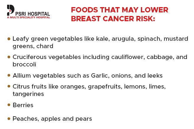 foods lower breast cancer risks