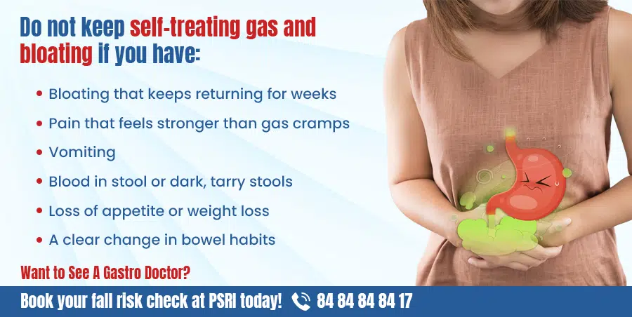 do not keep self treating gas and bloating