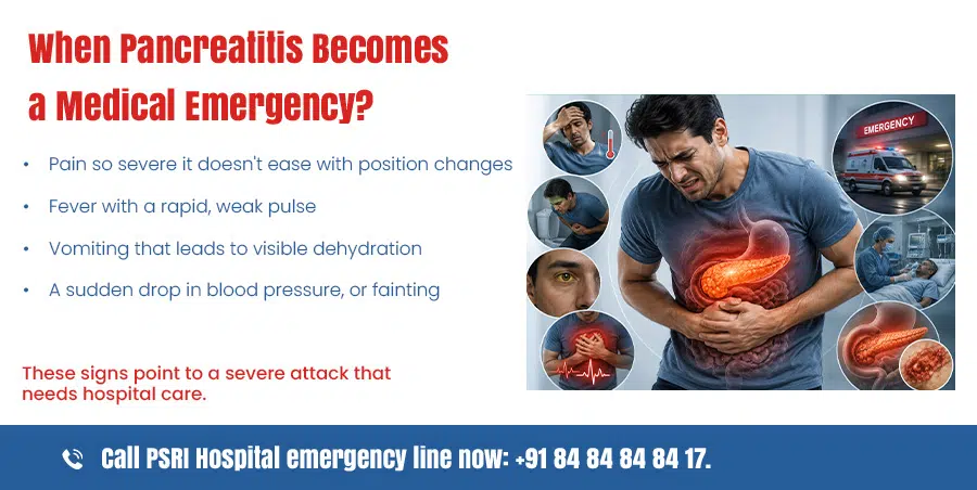 when pancreatitis becomes medical emergency