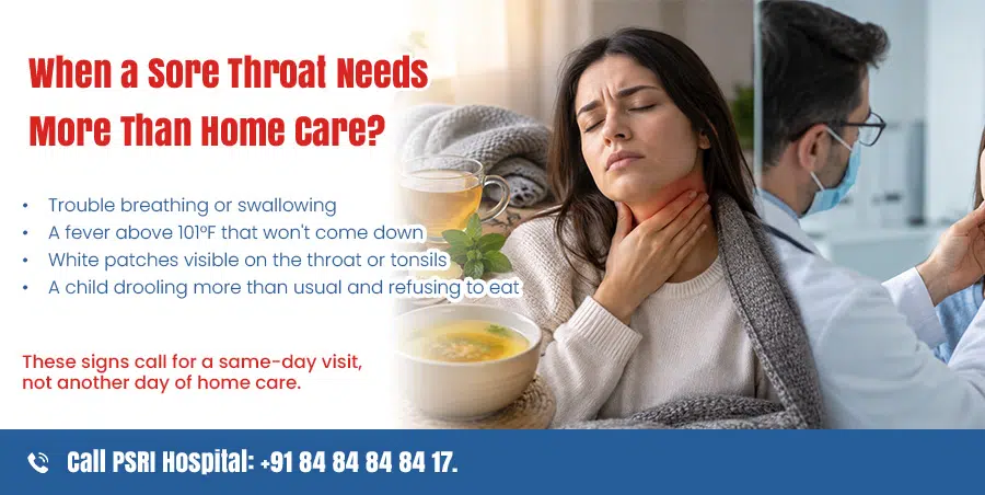 when a sore throat needs more than home care