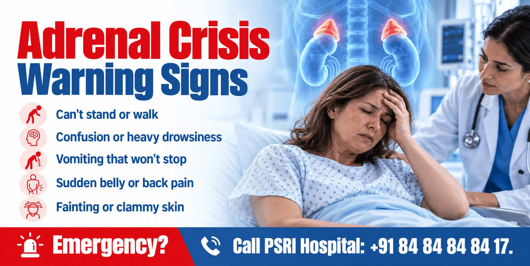 adrenal crisis warning signs